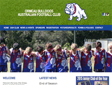 Tablet Screenshot of ormeauafl.com.au